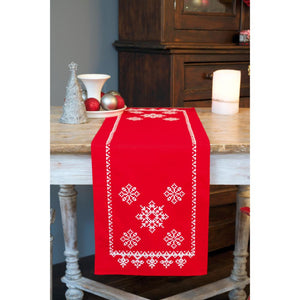 Table Runner Cross Stitch Kit ~ Snowflakes