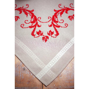 Embroidery Kit ~ Cross Stitch Kit ~ Red Leaf Design