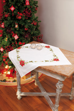 Tablecloth Embroidery Kit ~ Poinsettia
