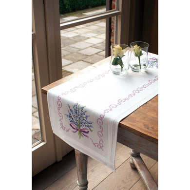 Table Runner ~ Embroidery Kit ~ Lavender