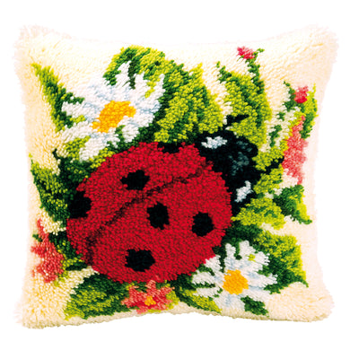 Cushion Latch Hook Kit ~ Ladybird