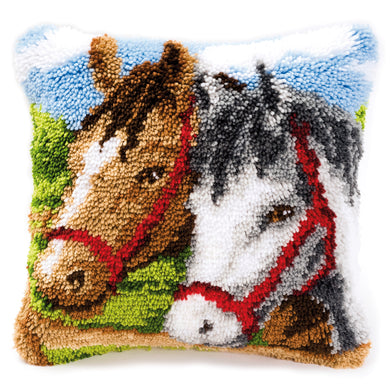 Cushion Latch Hook Kit ~ Ponies