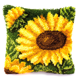 Cushion Latch Hook Kit ~ Sunflowers