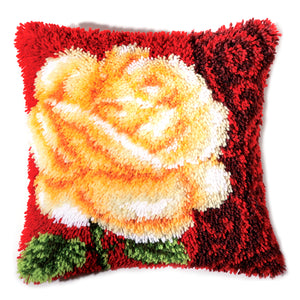 Cushion Latch Hook Kit ~ Rose