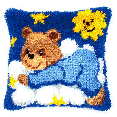 Cushion Latch Hook Kit ~ Teddy