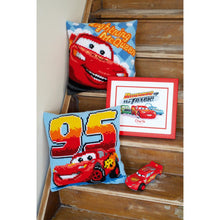 Load image into Gallery viewer, Disney Cushion Cross Stitch Kit ~ Lightning McQueen
