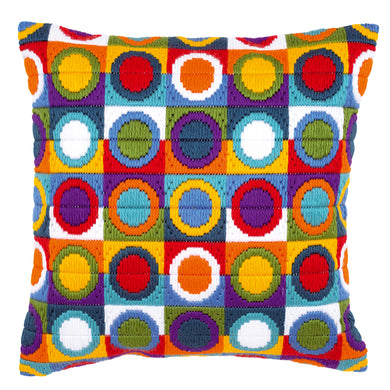 Cushion Long Stitch Kit ~ Circles