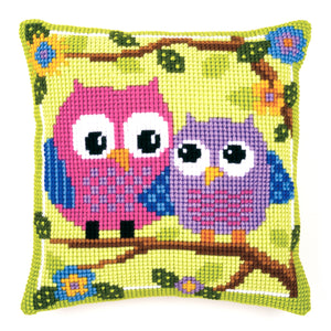 Cushion Cross Stitch Kit ~ Owls