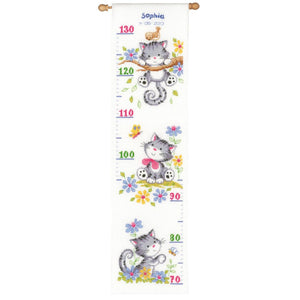 Counted Cross Stitch Kit ~ Height Chart Kitten