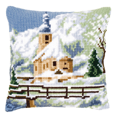Cushion Cross Stitch Kit ~ Alpine Scene 2