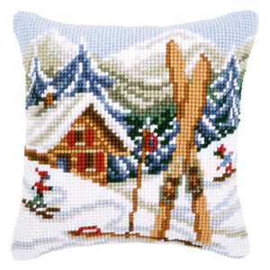 Cushion Cross Stitch Kit ~ Snow Fun