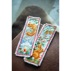 Bookmark Counted Cross Stitch Kit ~ Rabbit and Squirrel Set of 2