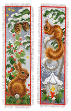 Load image into Gallery viewer, Bookmark Counted Cross Stitch Kit ~ Rabbit and Squirrel Set of 2