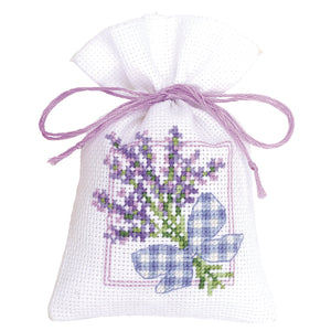 Gift Bag Counted Cross Stitch Kit ~ Lavender Bow