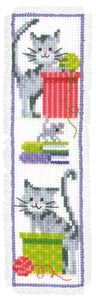 Bookmark Counted Cross Stitch Kit ~ Cats 1