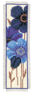 Counted Cross Stitch Kit ~ Bookmark Blue Flowers - 2