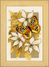 Load image into Gallery viewer, Counted Cross Stitch Kit ~ Miniatures Butterfly on Flowers