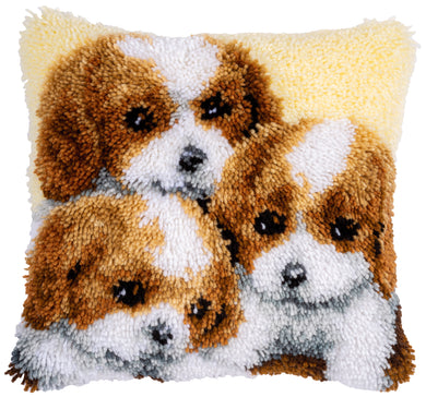 Cushion Latch Hook Kit ~ 3 Dogs