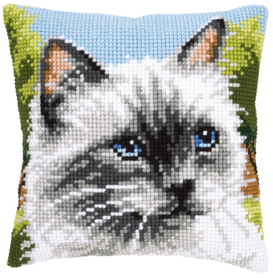 Cushion Cross Stitch Kit ~ Siamese Cat