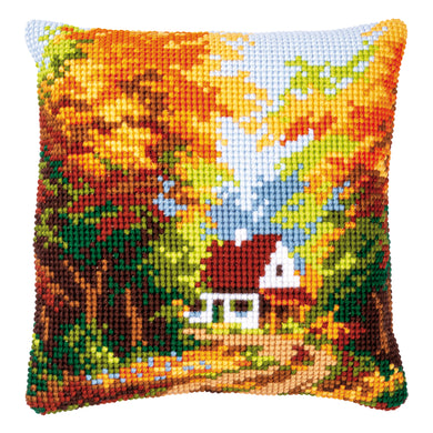 Cushion Cross Stitch Kit ~ Forest House