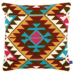 Cushion Cross Stitch Kit ~ Ethnic Print