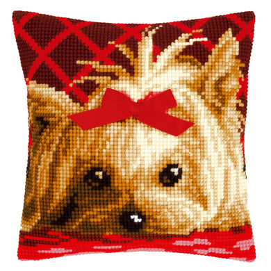 Cushion Cross Stitch Kit ~ Yorkshire with Bow