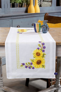 Embroidery Kit Table Runner ~ Sunflowers