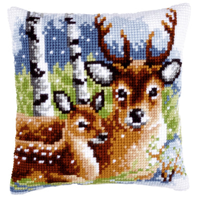 Cushion Cross Stitch Kit ~ Deer Family