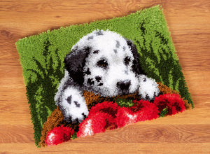 Rug Latch Hook Kit ~ Dalmatian with Apples
