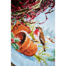 Load image into Gallery viewer, Cross Stitch Kit Table Runner ~ Aida Robins in Winter