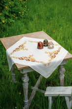 Load image into Gallery viewer, Embroidery Kit Tablecloth ~ Hedgehogs &amp; Autumn Leaves