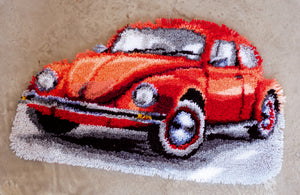 Rug Latch Hook Kit ~ Red Beetle Car