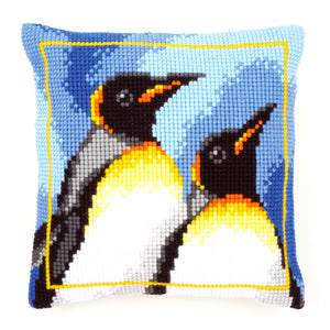 Cross Stitch Kit: Cushion ~ King Penguins