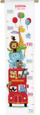 Counted Cross Stitch Kit ~ Height Chart Funny Bus