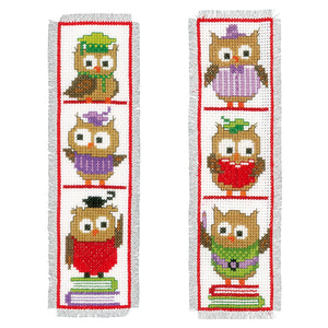 Bookmark Counted Cross Stitch Kit ~ Clever Owls Set of 2