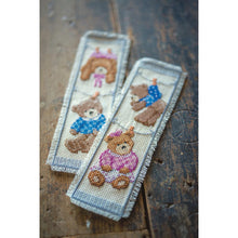 Load image into Gallery viewer, Bookmark Counted Cross Stitch Kit ~ Birth Bears Set of 2