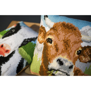 Cushion Cross Stitch Kit ~ Cow