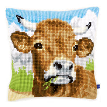 Load image into Gallery viewer, Cushion Cross Stitch Kit ~ Cow