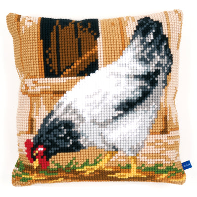Cushion Cross Stitch Kit ~ Grey Hen