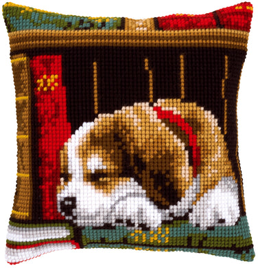 Cushion Cross Stitch Kit ~ Dog Sleeping