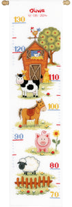 Counted Cross Stitch Kit ~ Height Chart At The Farm II