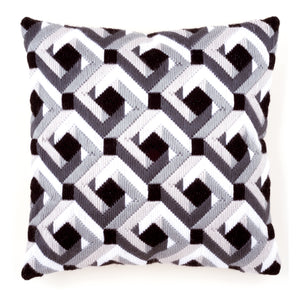 Cushion Long Stitch Kit ~ Black & White
