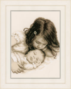 Counted Cross Stitch Kit ~ Baby and Sister