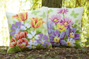 Cushion Cross Stitch Kit ~ Spring Flowers