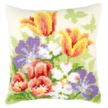 Load image into Gallery viewer, Cushion Cross Stitch Kit ~ Spring Flowers
