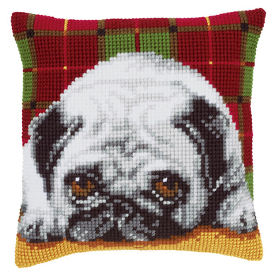 Cushion Cross Stitch Kit ~ Pug