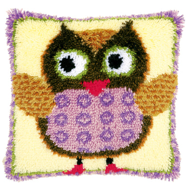 Cushion Latch Hook Kit ~ Miss Owl