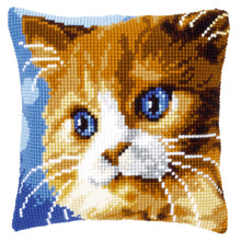 Load image into Gallery viewer, Cushion Cross Stitch Kit ~ Brown Cat