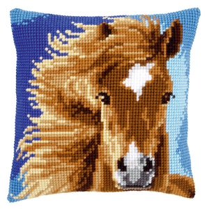 Cushion Cross Stitch Kit ~ Brown Horse