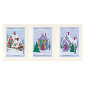 Winter Houses Greeting Card Cross Stitch Kit
